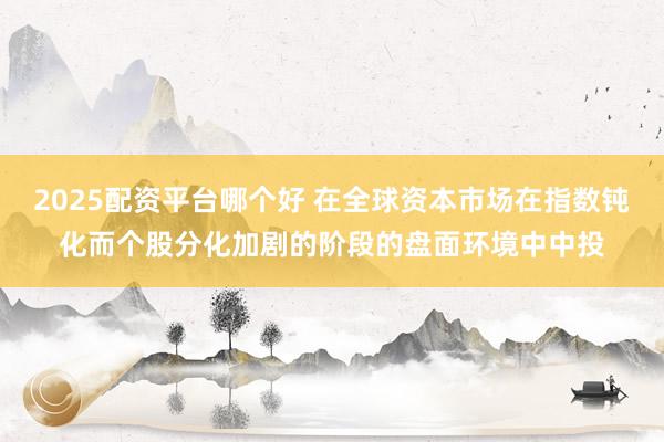 2025配资平台哪个好 在全球资本市场在指数钝化而个股分化加剧的阶段的盘面环境中中投